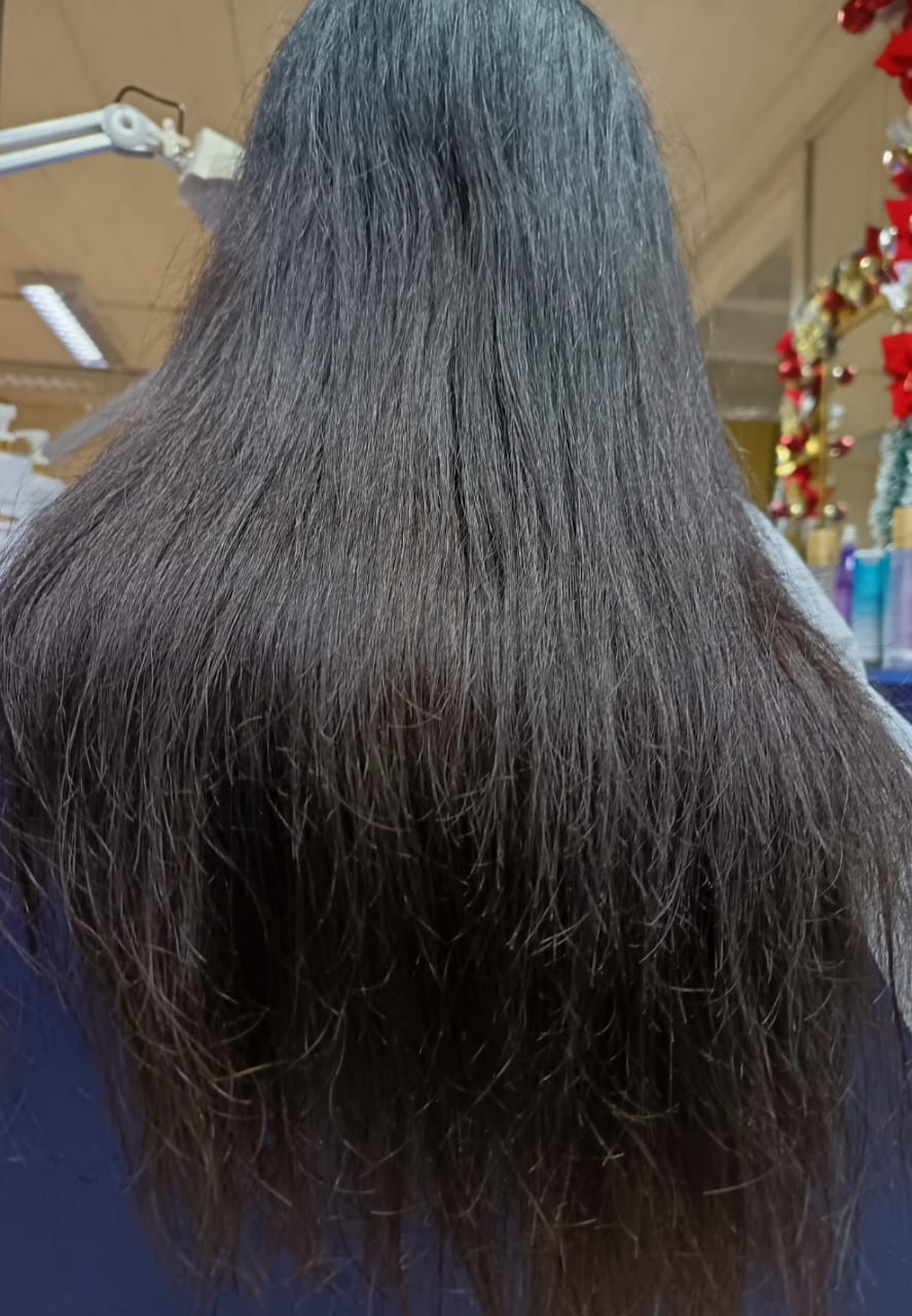 Antes del tratamiento de Balayage