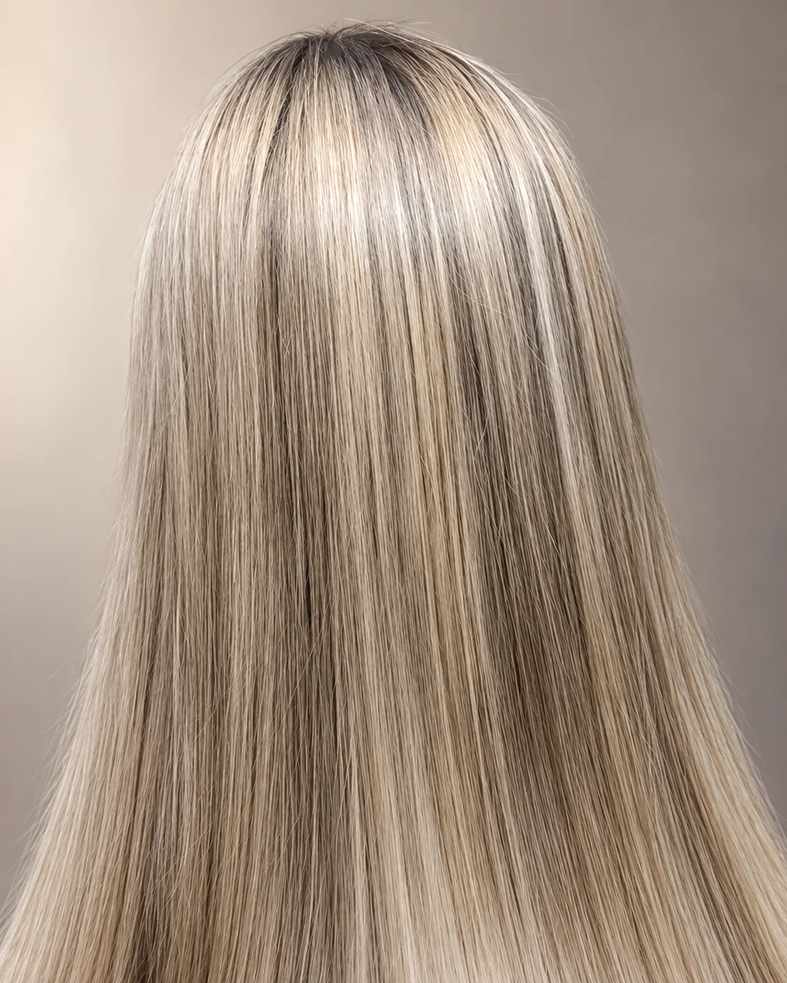 Trabajo real Amaromatiz: mechas rubias sobre cabello largo y liso